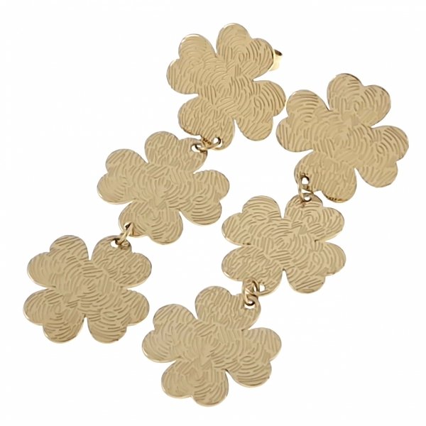 gold earrings made of stainless steel