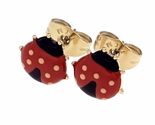 gold earrings made of stainless steel