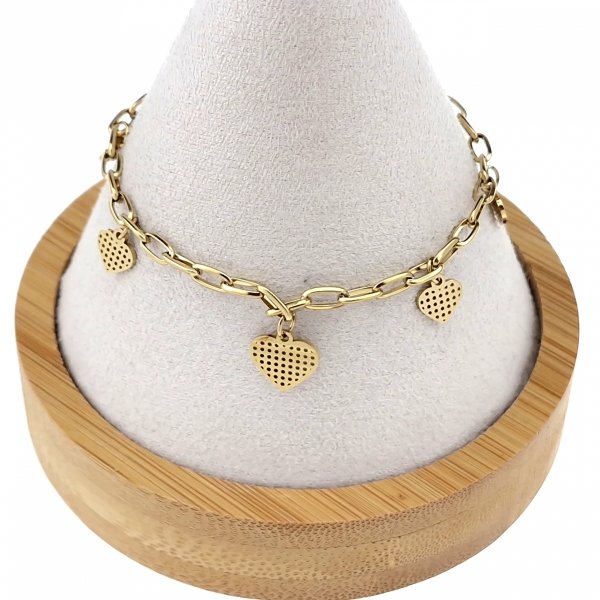 BRACELET GOLD CELEBRITY STAINLESS STEEL