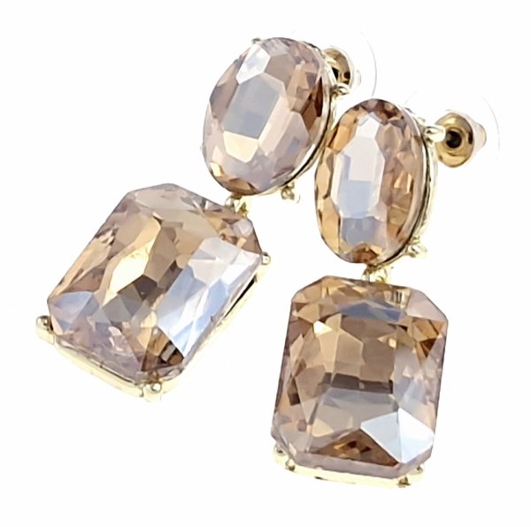gold plated earrings with exclusive cubic zirconia