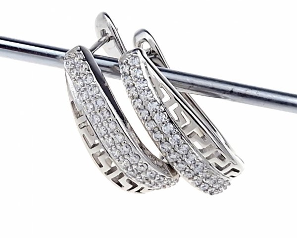 gold plated earrings with exclusive cubic zirconia