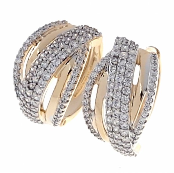 exclusive swarovski gold-plated earrings