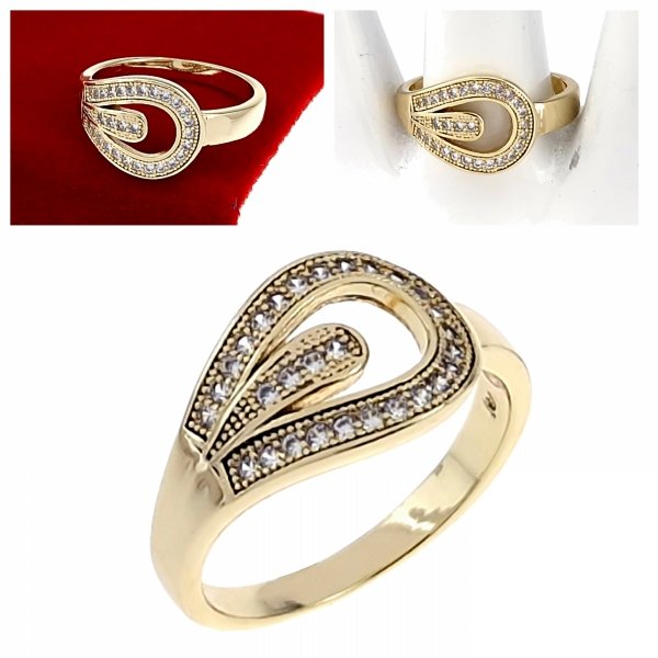 gold ring 18,60mm. gold-plated engagement xuping