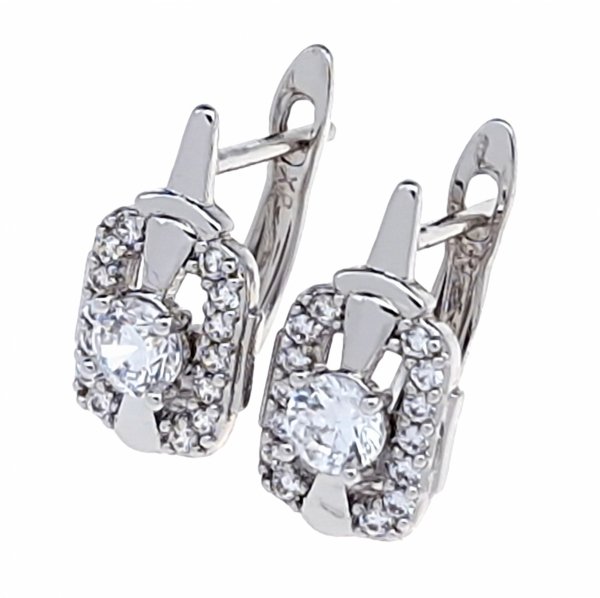gold plated earrings with exclusive cubic zirconia