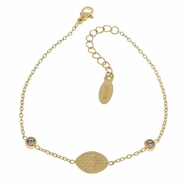 BRACELET GOLD CELEBRITY STAINLESS STEEL