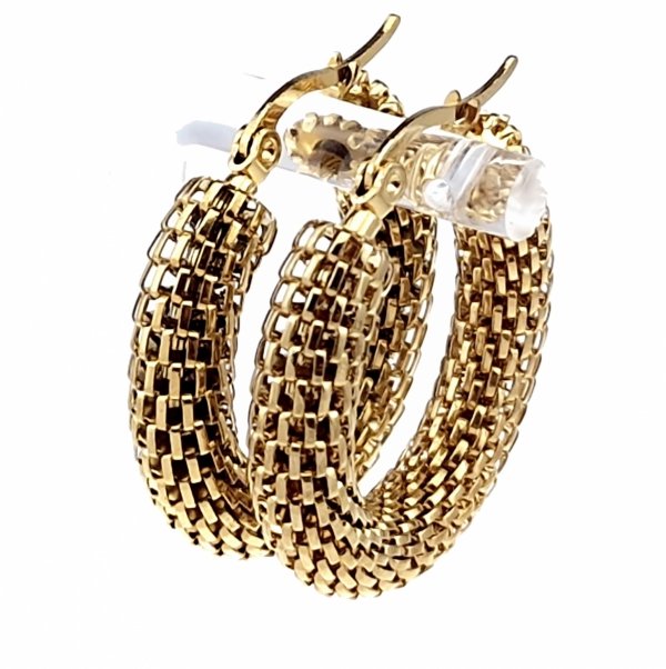 gold earrings made of stainless steel