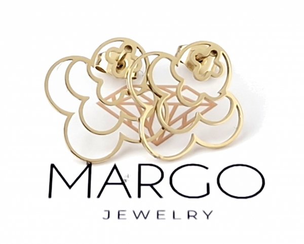 gold earrings made of stainless steel
