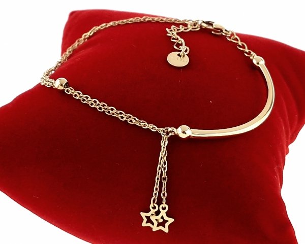 BRACELET GOLD CELEBRITY STAINLESS STEEL