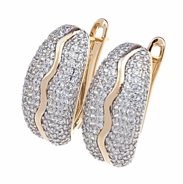 exclusive swarovski gold-plated earrings