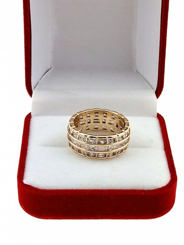 gold ring 18,60mm. gold-plated engagement xuping