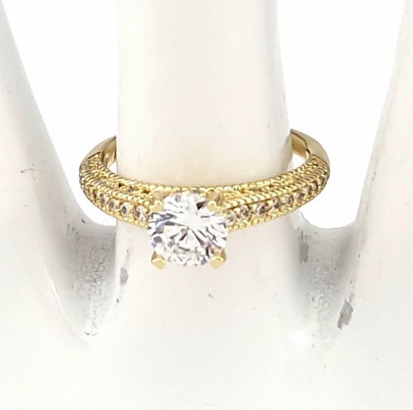 gold ring 18,60mm. gold-plated engagement xuping