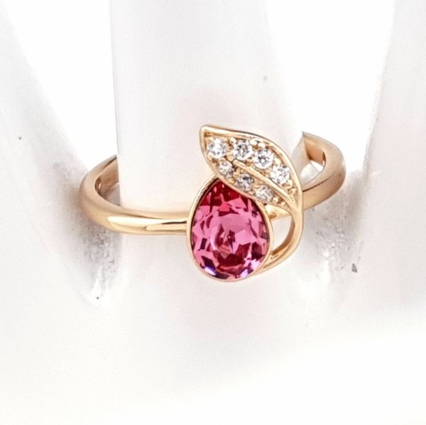gold ring 18,60mm. gold-plated engagement xuping