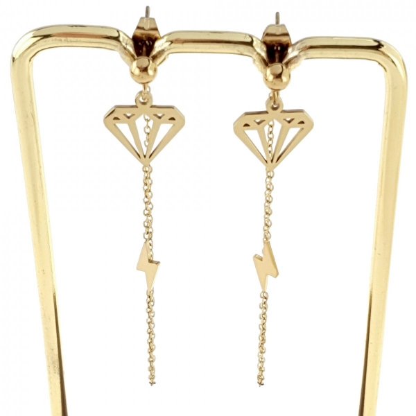 gold earrings made of stainless steel