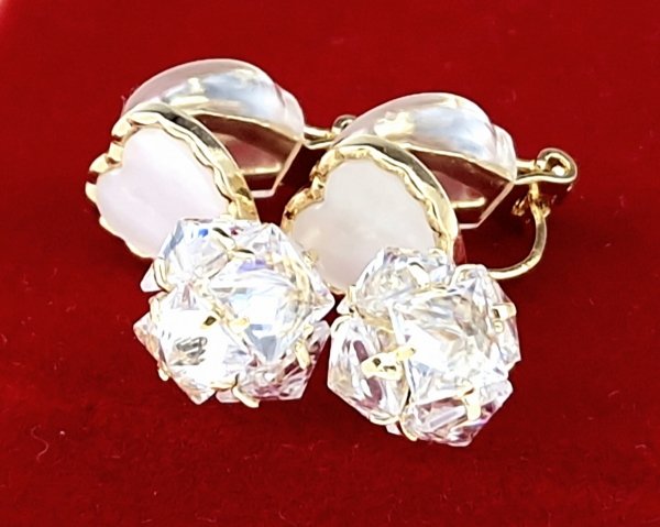 gold plated earrings with exclusive cubic zirconia