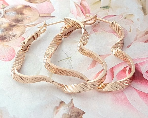gold plated earrings with exclusive cubic zirconia