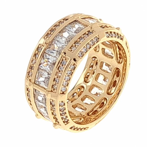 gold ring 18,00mm. gold-plated engagement xuping