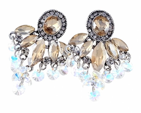 gold plated earrings with exclusive cubic zirconia