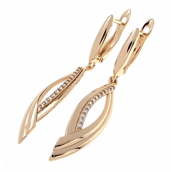 exclusive swarovski gold-plated earrings