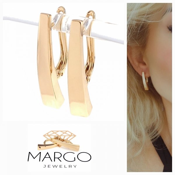 gold plated earrings with exclusive cubic zirconia