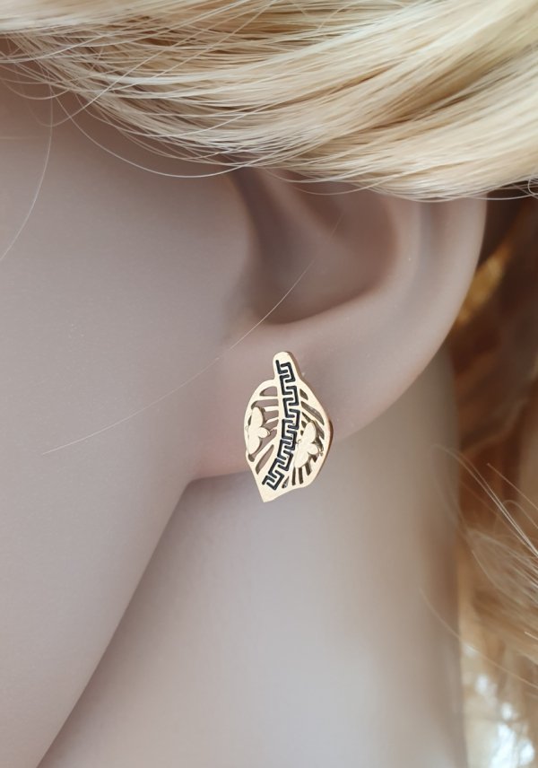 gold earrings made of stainless steel