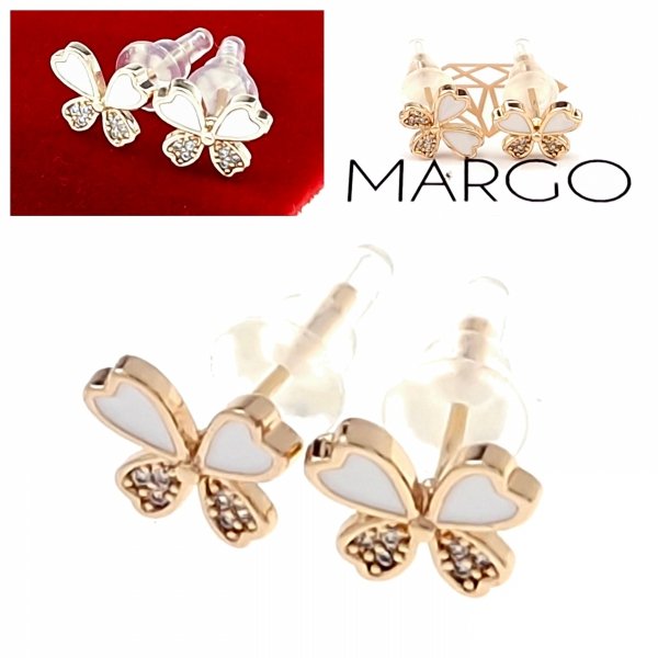 gold plated earrings with exclusive cubic zirconia