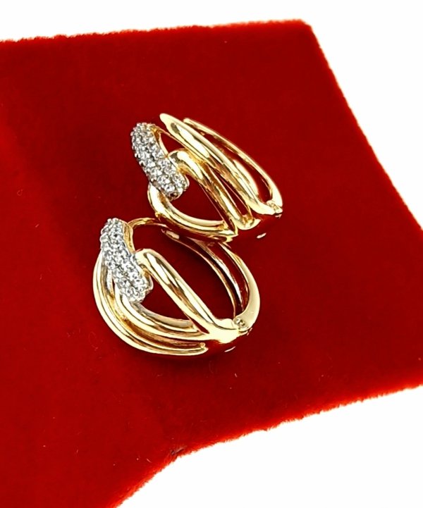 exclusive swarovski gold-plated earrings