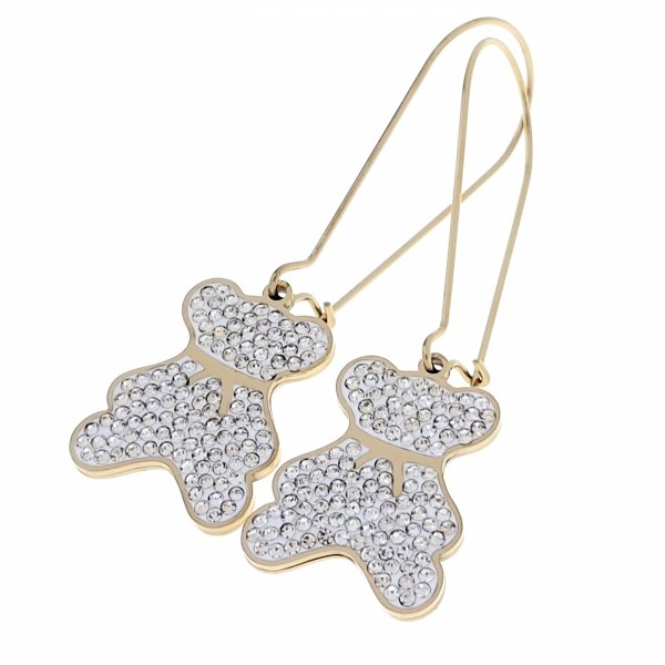 gold earrings made of stainless steel
