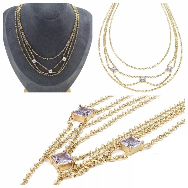 GOLD CHAIN NECKLACE celebrity STAINLESS STEEL