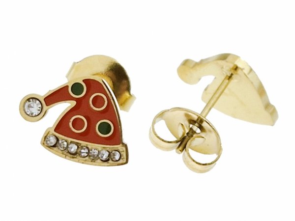 gold earrings made of stainless steel