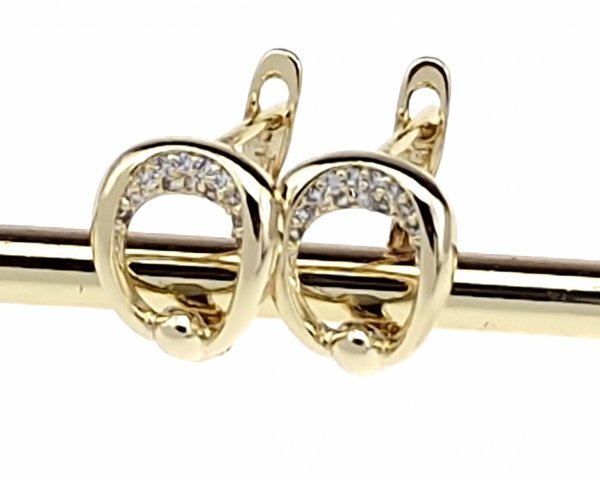 gold plated earrings with exclusive cubic zirconia