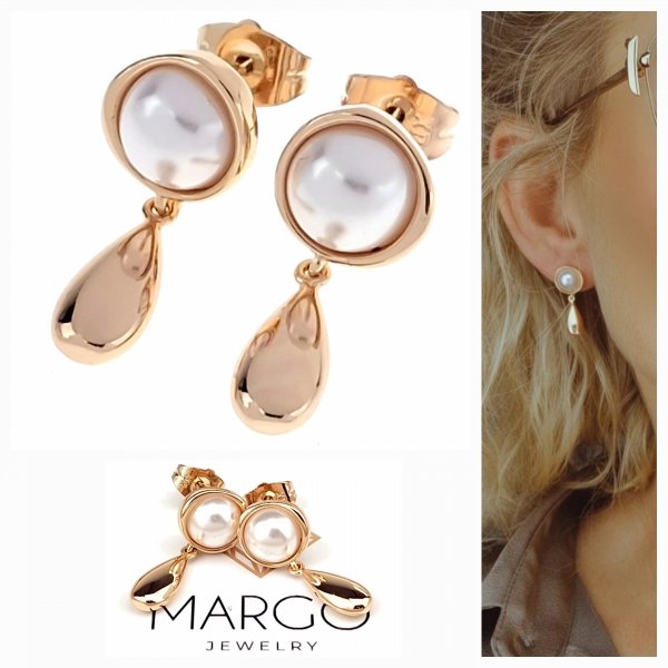 gold plated earrings with exclusive cubic zirconia