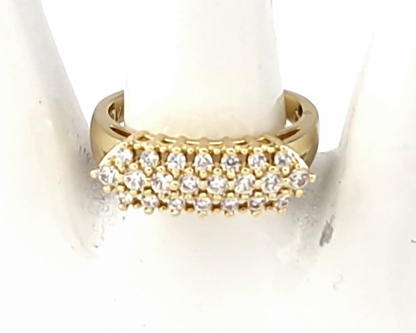 gold ring 18,60mm. gold-plated engagement xuping