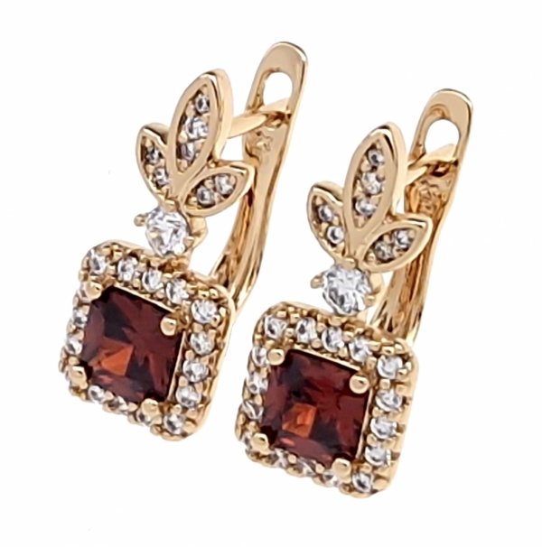 exclusive swarovski gold-plated earrings