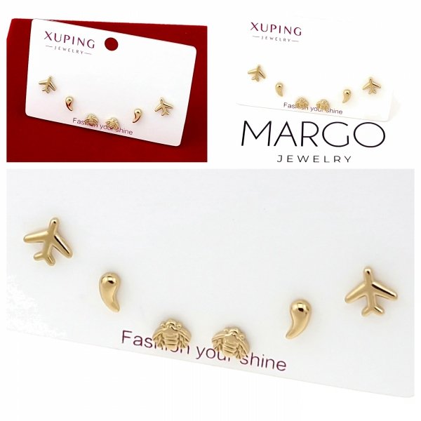 gold plated earrings with exclusive cubic zirconia