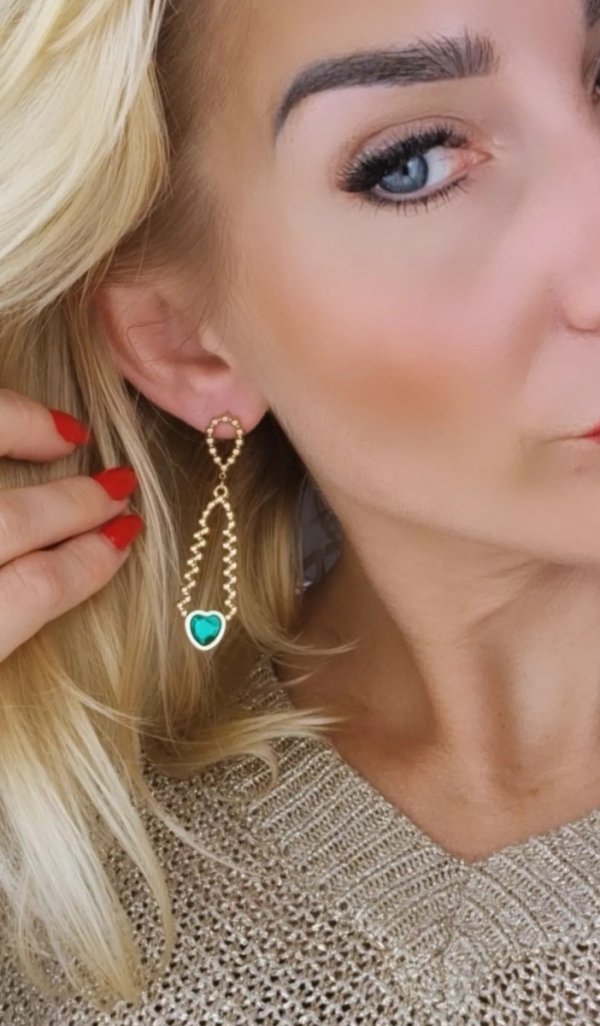 gold earrings made of stainless steel
