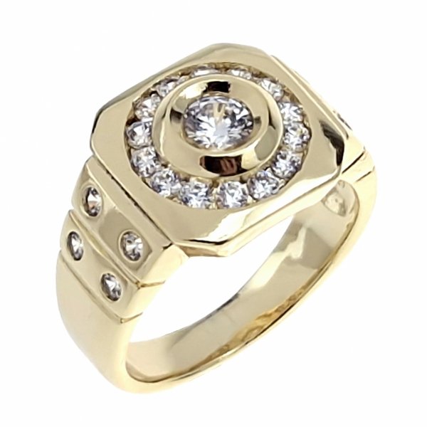 gold ring 18,60mm. gold-plated engagement xuping