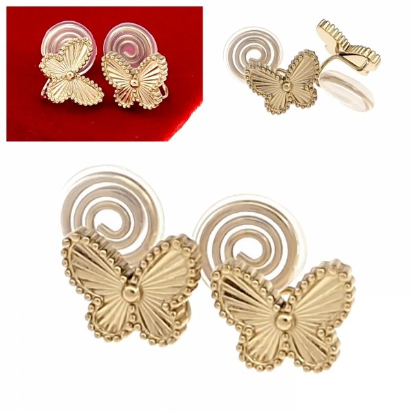 gold earrings made of stainless steel