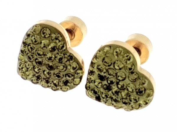 gold earrings made of stainless steel