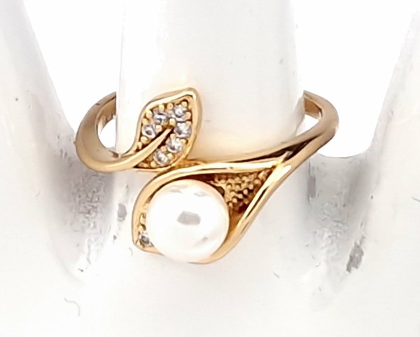 gold ring 18,60mm. gold-plated engagement xuping