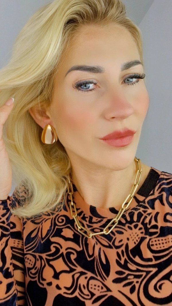 gold plated earrings with exclusive cubic zirconia