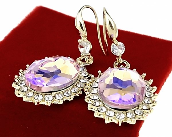 gold plated earrings with exclusive cubic zirconia
