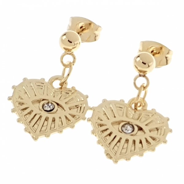 gold earrings made of stainless steel