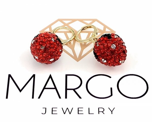 gold plated earrings with exclusive cubic zirconia