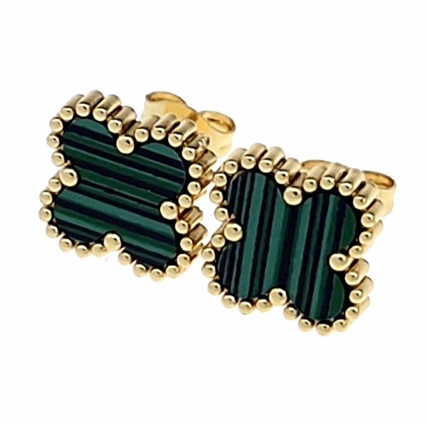 gold earrings made of stainless steel