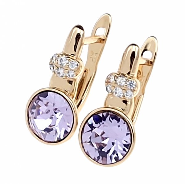 exclusive swarovski gold-plated earrings