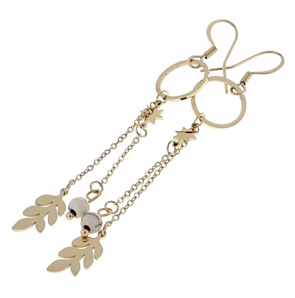 gold earrings made of stainless steel