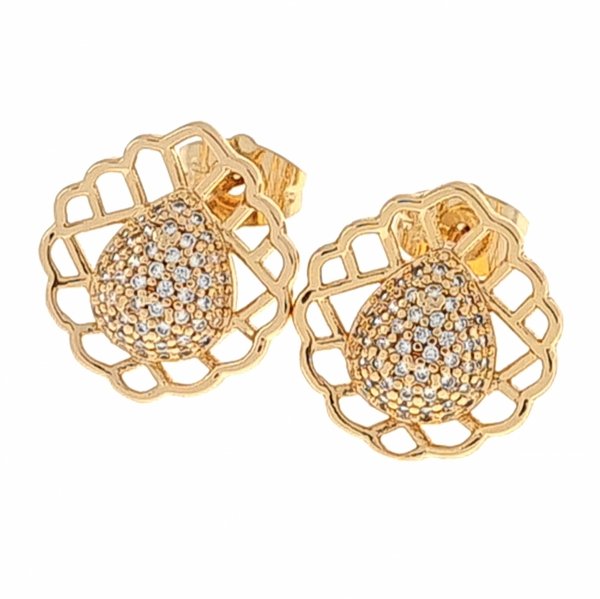 18k gold plated set pendant earrings xuping