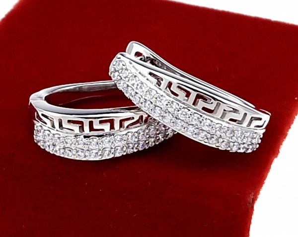gold plated earrings with exclusive cubic zirconia