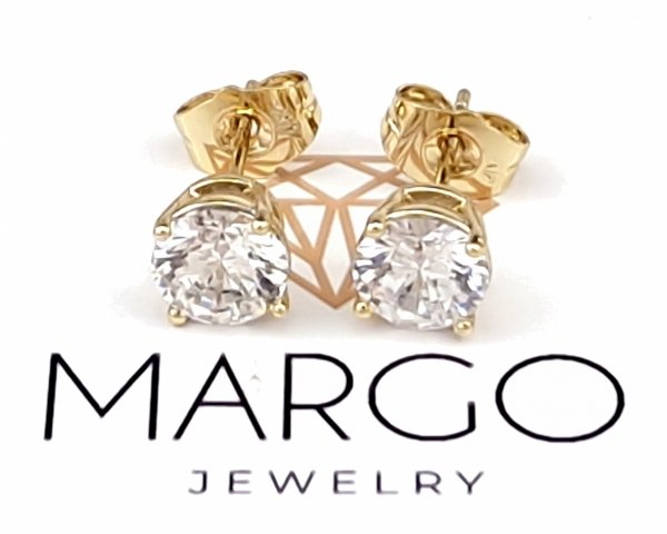 gold plated earrings with exclusive cubic zirconia