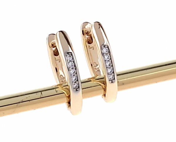 gold plated earrings with exclusive cubic zirconia